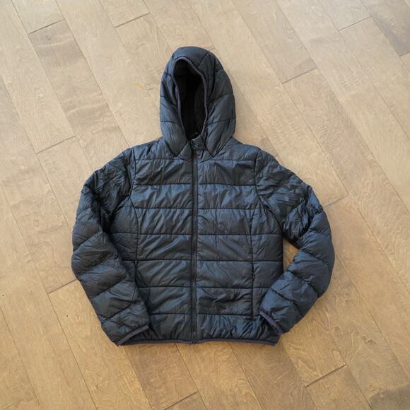 TNA The Little Puff Puffer Jacket Black Medium Down Insulated Full Zip Outdoors - Picture 8 of 8